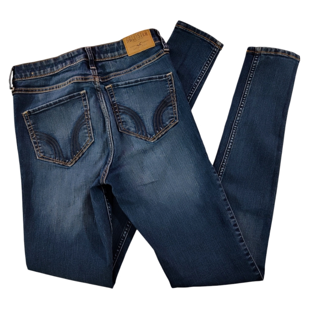 Hollister Super Skinny High Rise Womens Size 3R - W26 L31 - Dark Wash - Picture 4 of 7